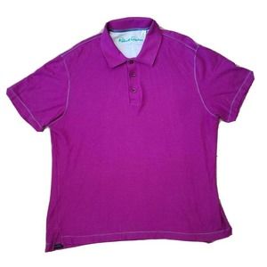 Robert Graham Purple Classic Fit Short Sleeve Mens Polo Size XL
